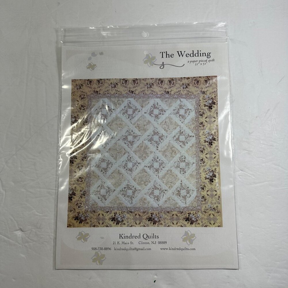 The Wedding Quilt Pattern By Kindred Quilts Paper Piecing 53" X 53" Finished